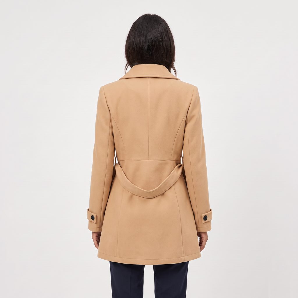 Women's Double-Breasted Belted Trench Coat