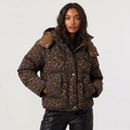 Women's Leopard Print Puffer Jacket