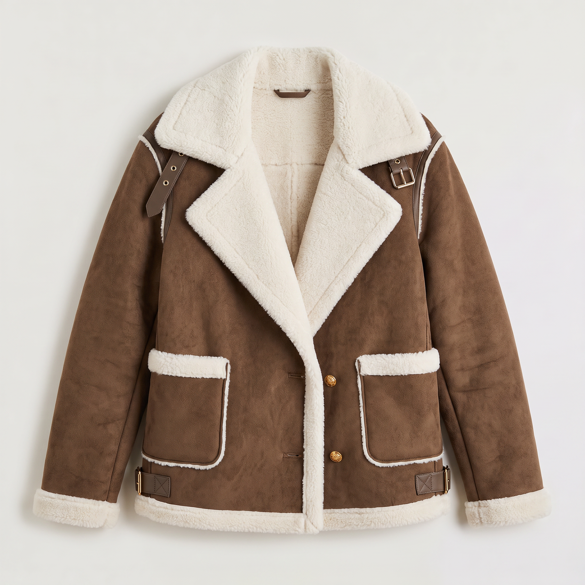 Women's Shearling-Trim Aviator Jacket