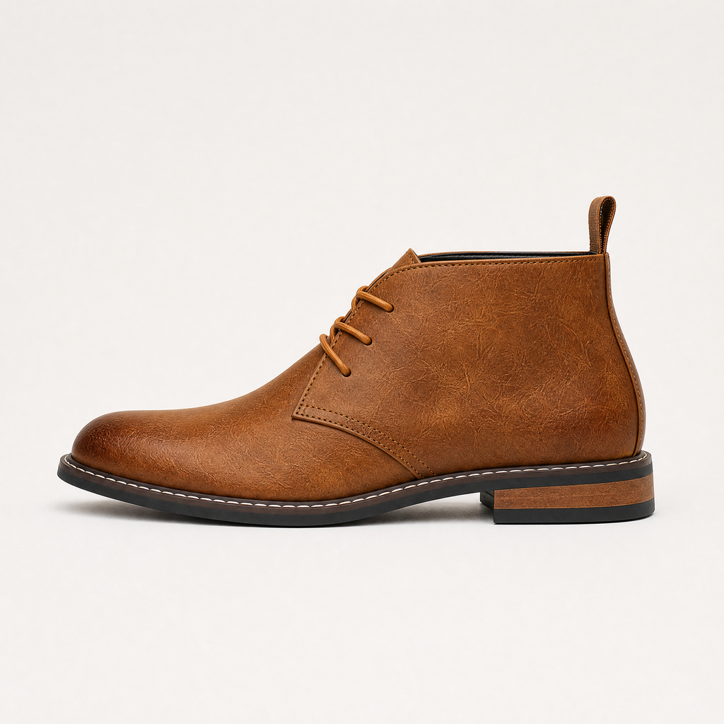 Men's Leather Lace-Up Chukka Boots