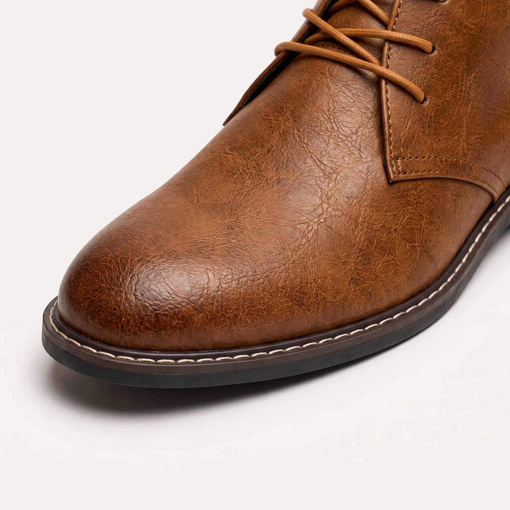 Men's Leather Lace-Up Chukka Boots