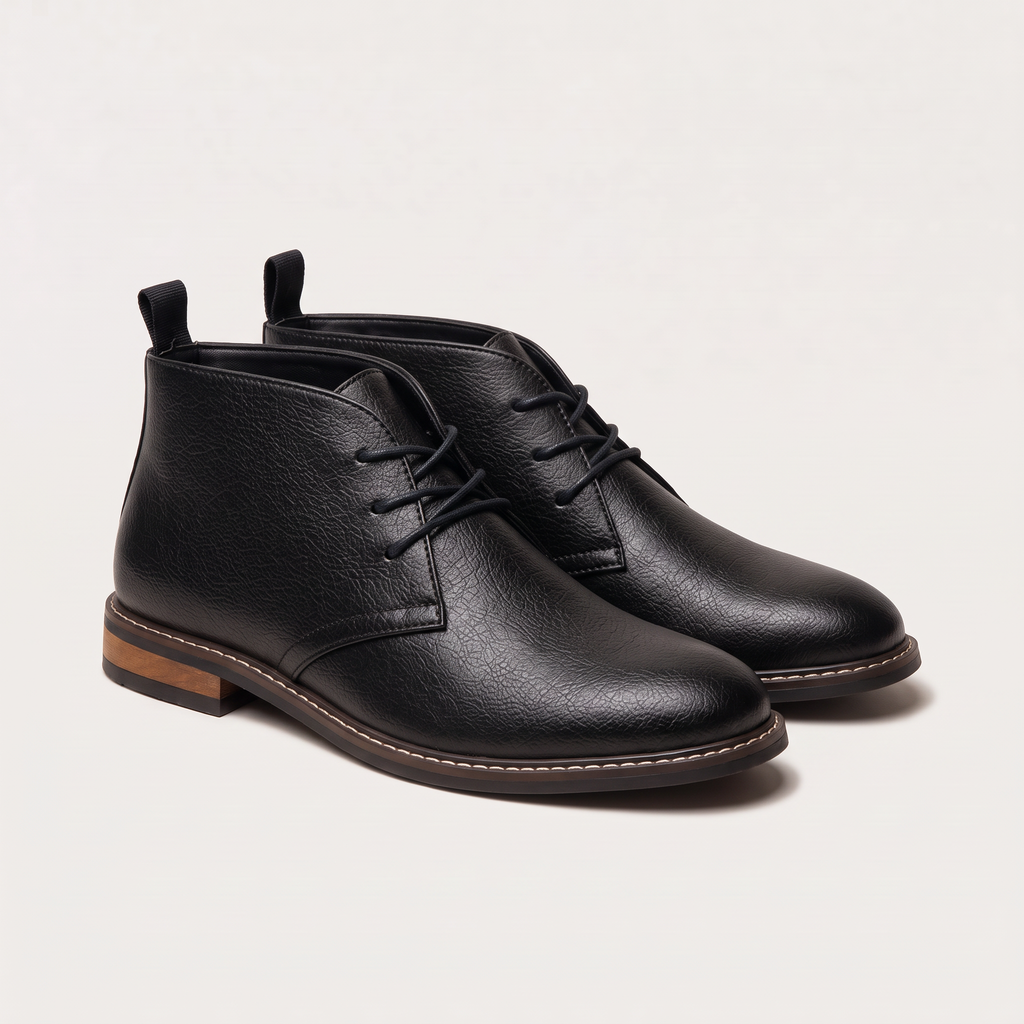 Men's Leather Lace-Up Chukka Boots