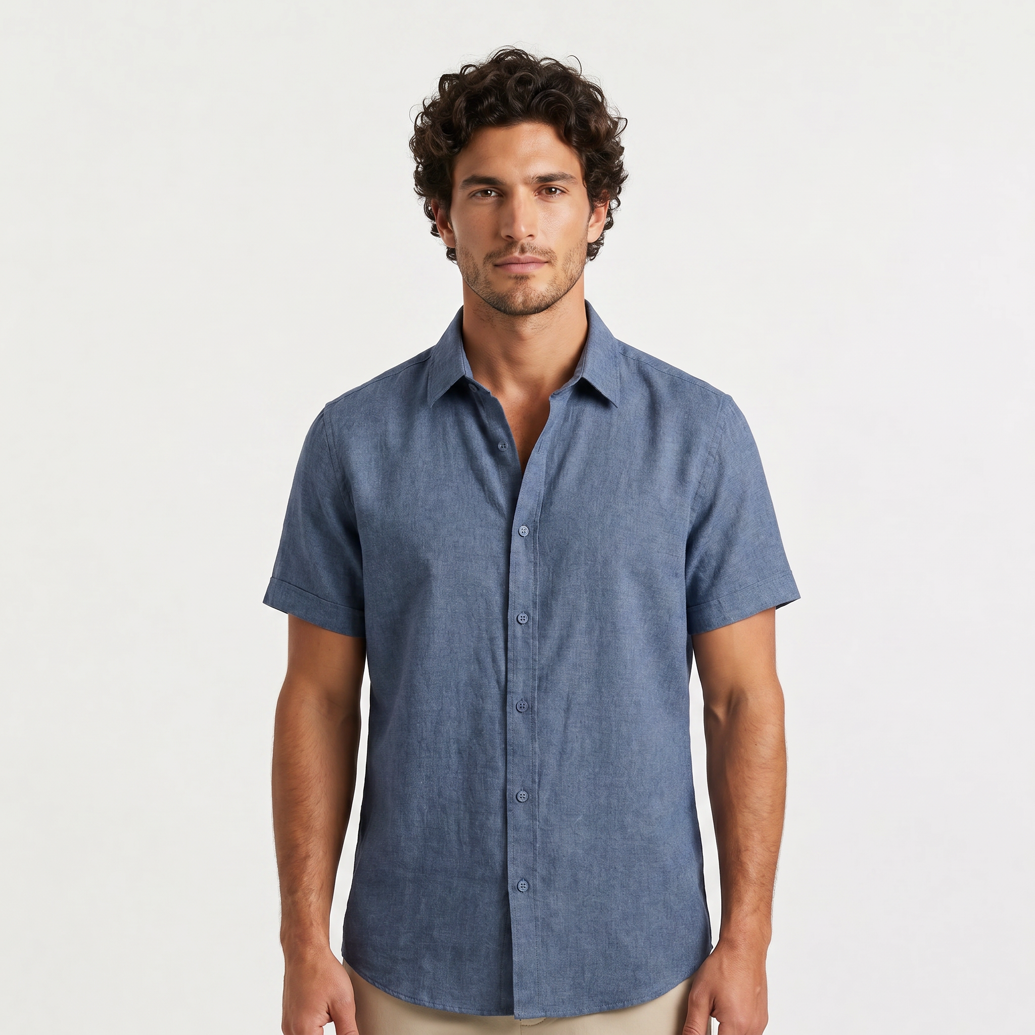 Men's Short Sleeve Button-Up Shirt | Relaxed Fit