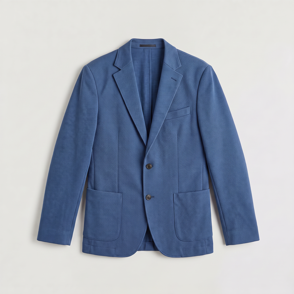 Men's Tailored Knit Blazer - Smart Casual Wear