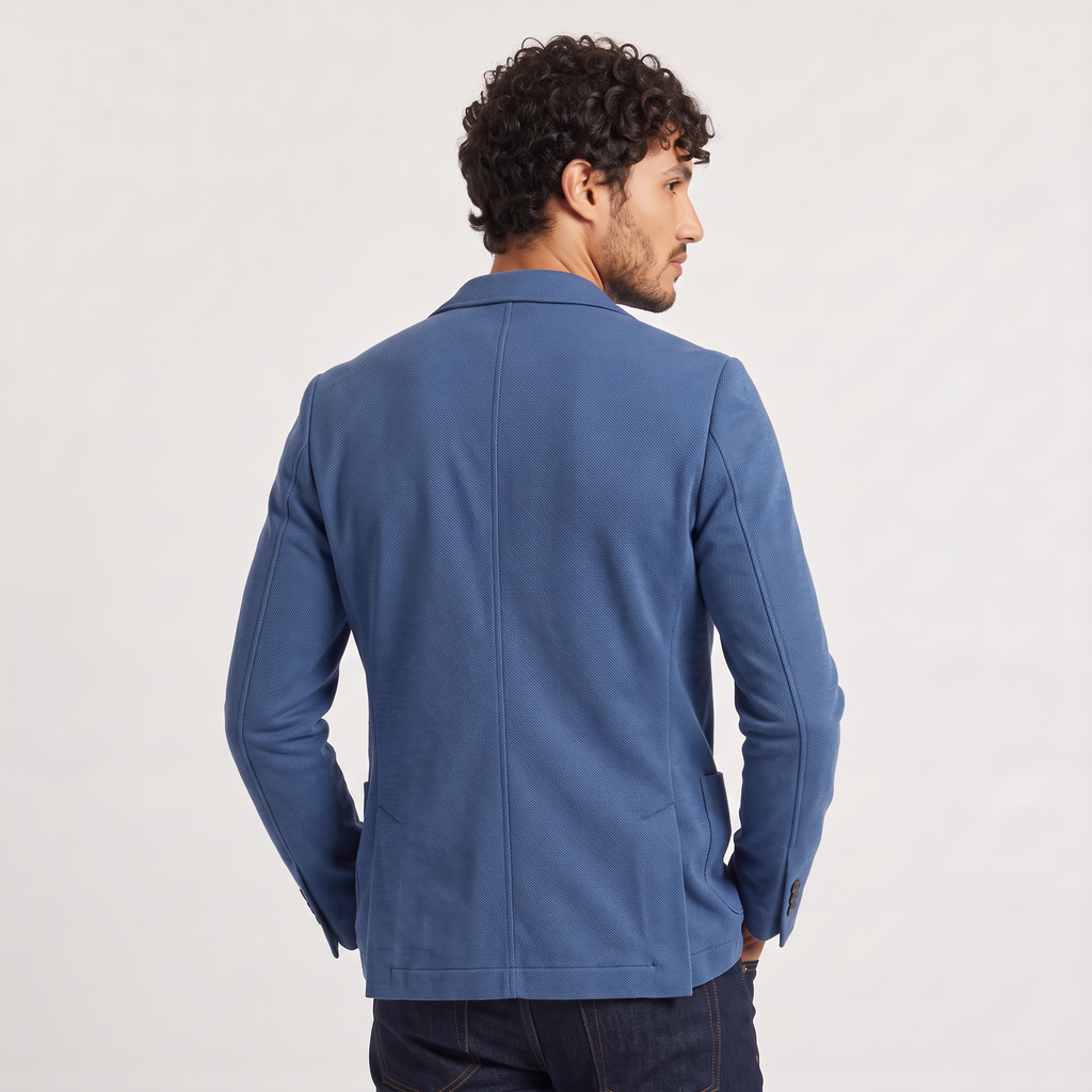 Men's Tailored Knit Blazer - Smart Casual Wear