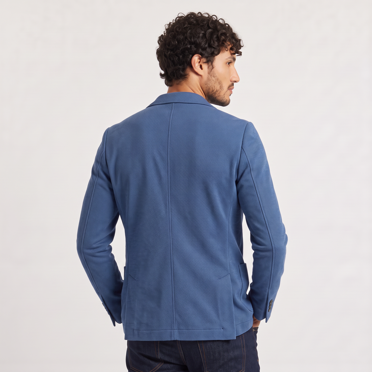 Men's Tailored Knit Blazer - Smart Casual Wear