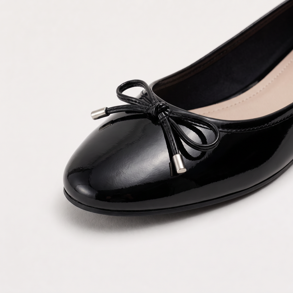 Women's Bow Detail Slip-On Ballerina Shoes
