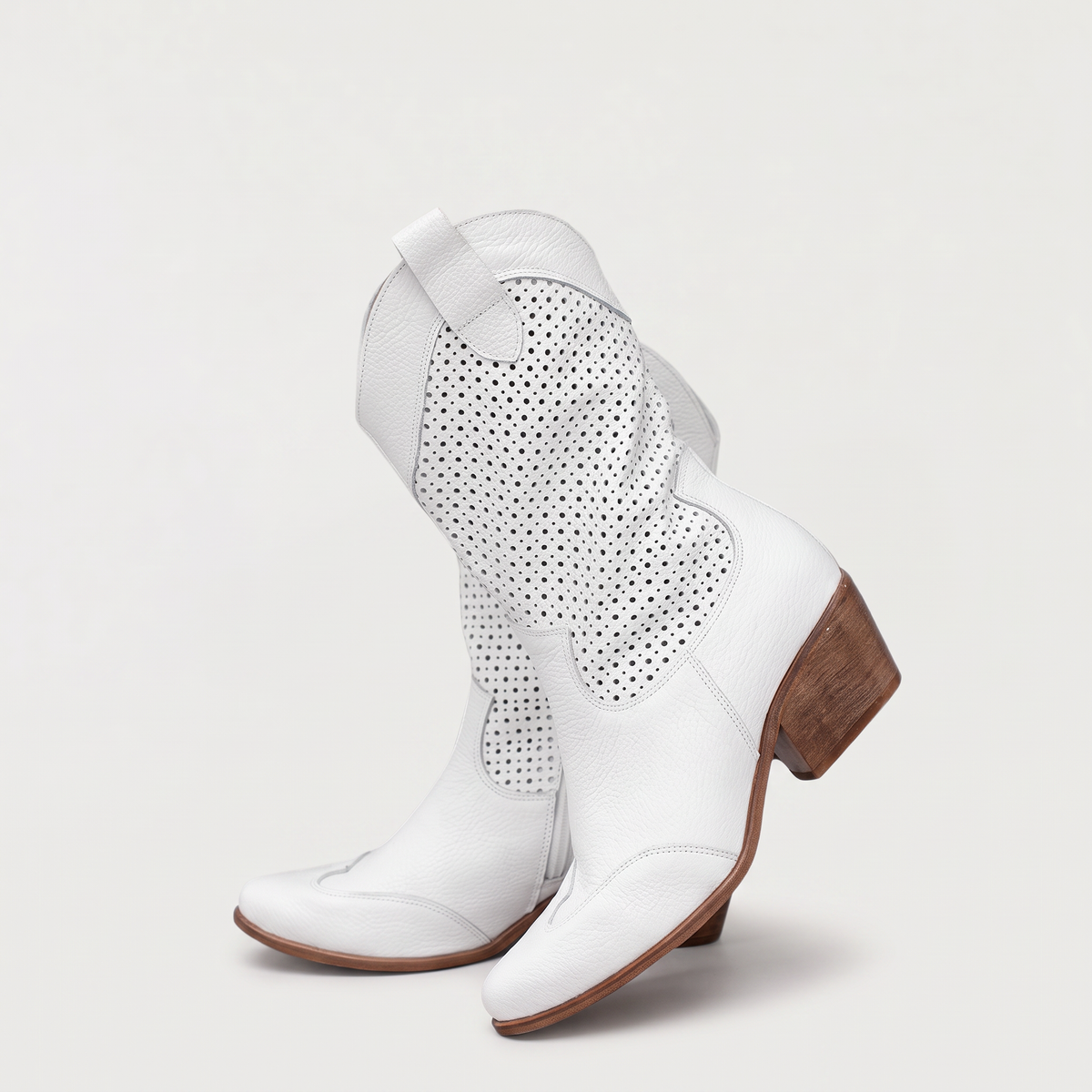 Women's Perforated Western Mid-Calf Boots