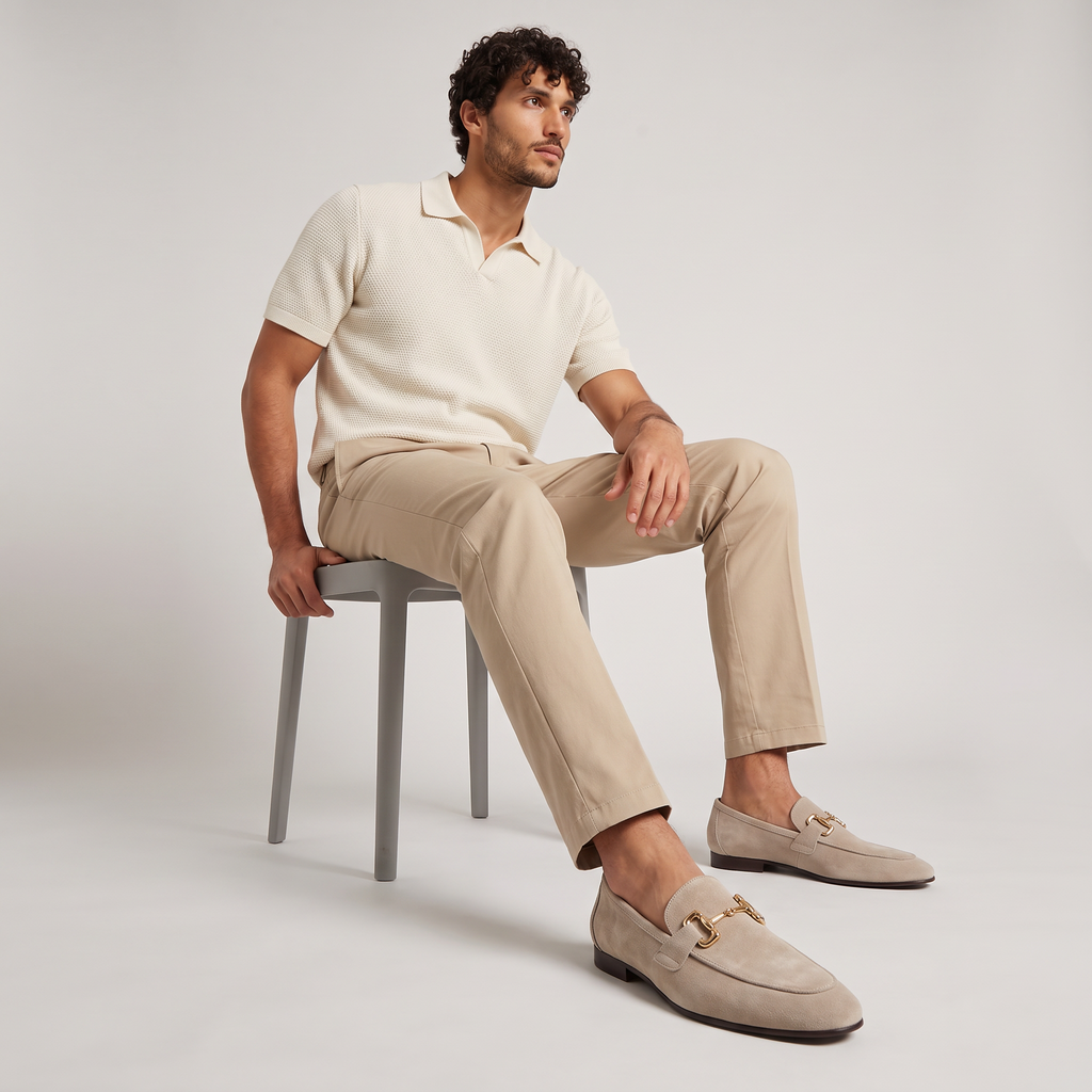Men's Suede Horsebit Loafers