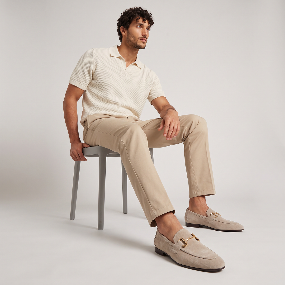 Men's Suede Horsebit Loafers
