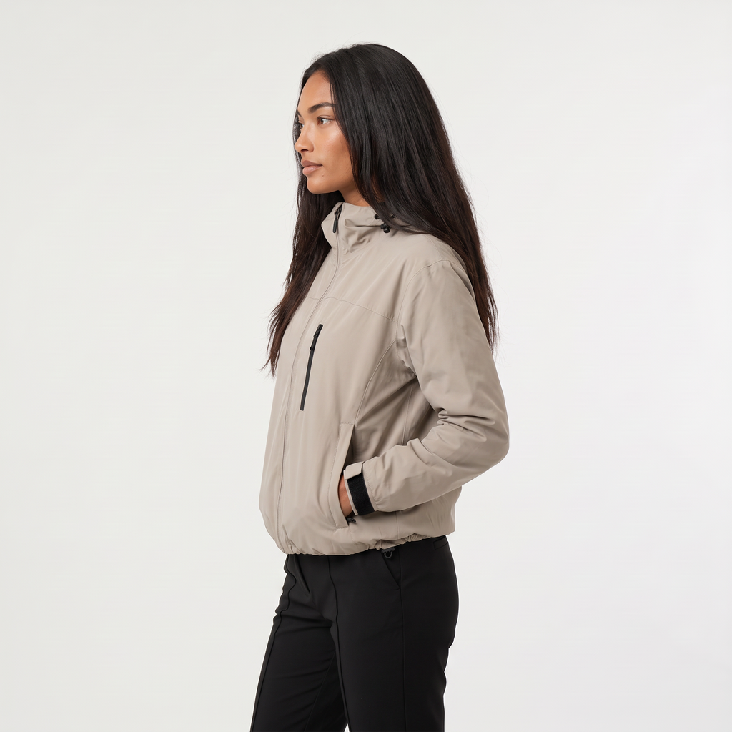 Women's Cropped Hooded Windbreaker Jacket