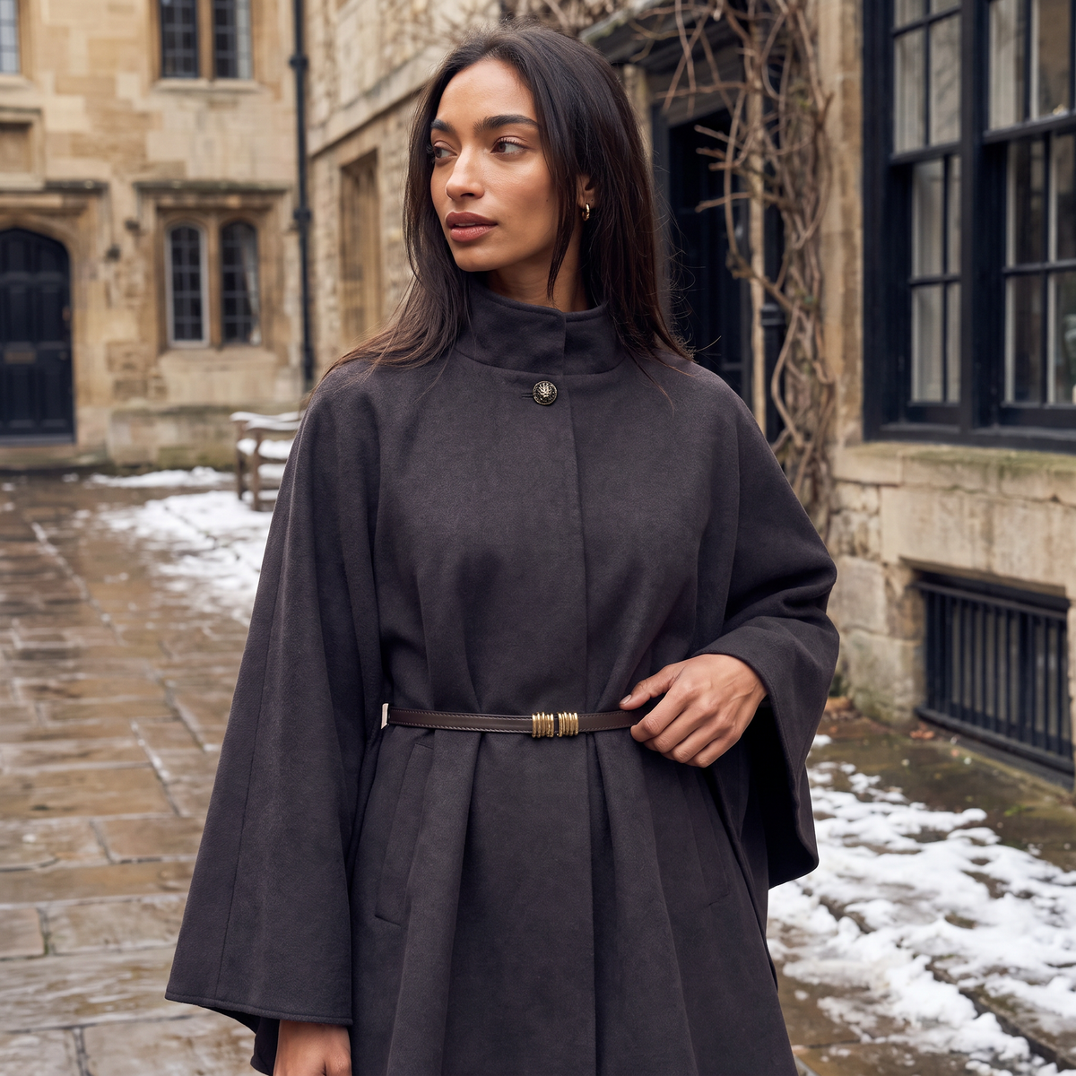Women's Long Knit Poncho – Cape Coat