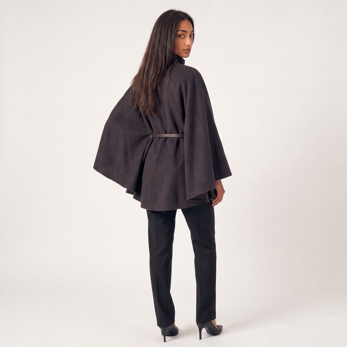 Women's Long Knit Poncho – Cape Coat