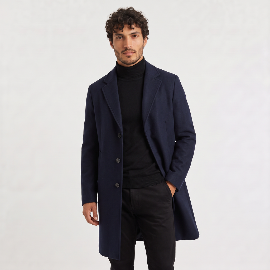 Men's Longline Single-Breasted Coat