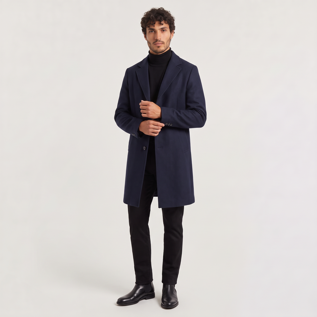 Men's Longline Single-Breasted Coat