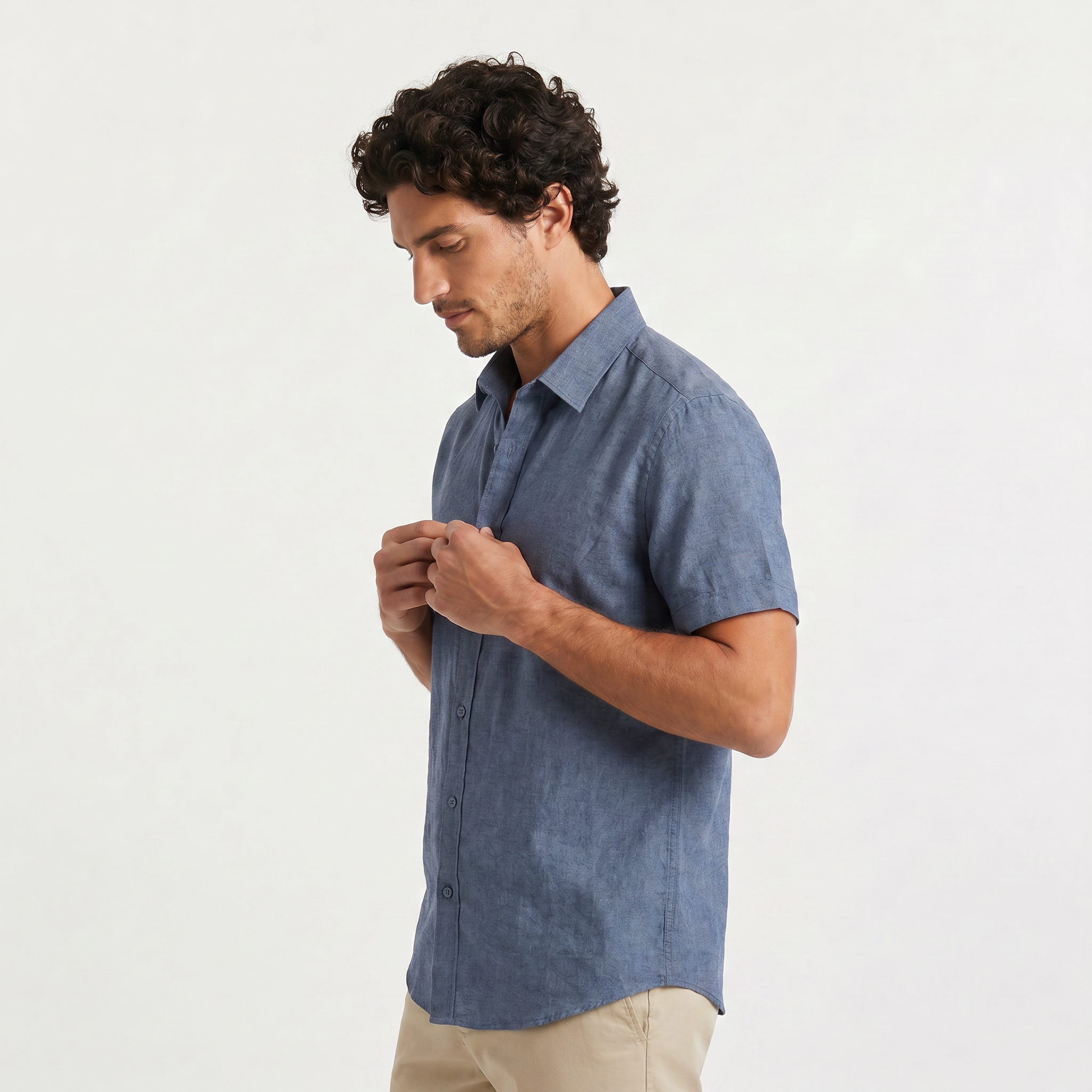 Men's Short Sleeve Button-Up Shirt | Relaxed Fit