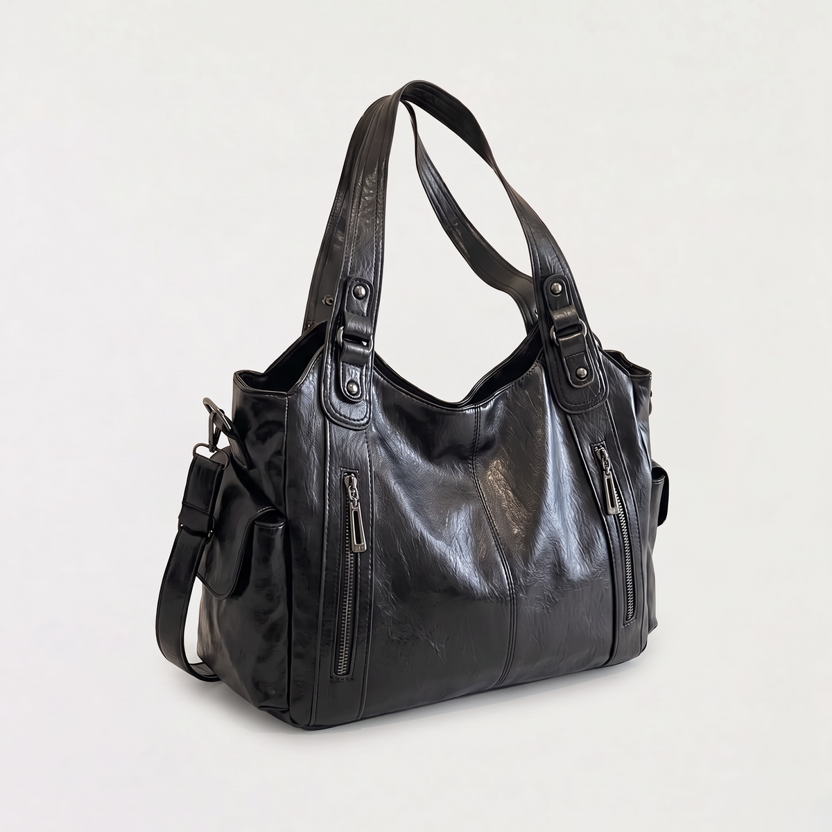 Women's Multi-Pocket Slouchy Shoulder Bag