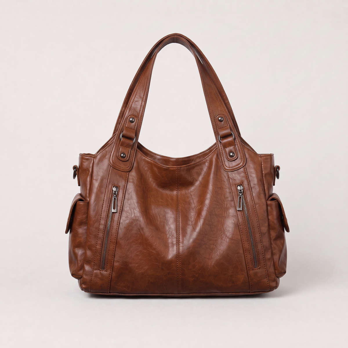 Women's Multi-Pocket Slouchy Shoulder Bag
