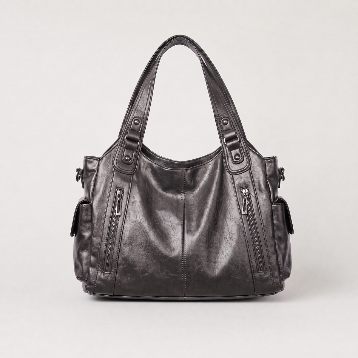 Women's Multi-Pocket Slouchy Shoulder Bag