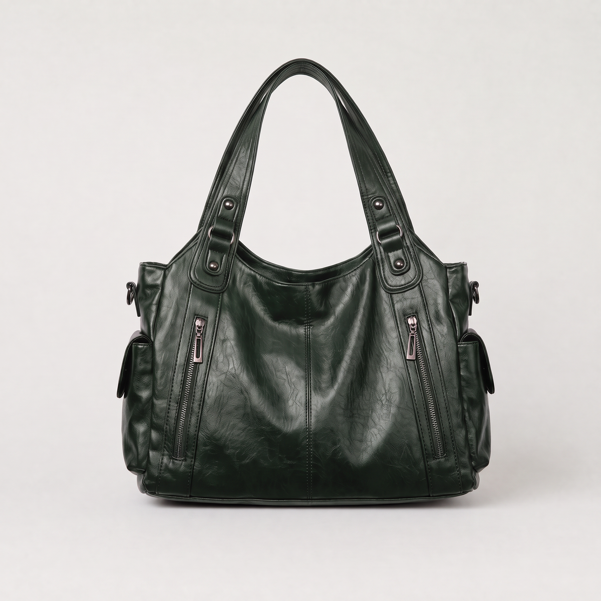 Women's Multi-Pocket Slouchy Shoulder Bag