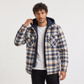 Men's Hooded Check Flannel Jacket