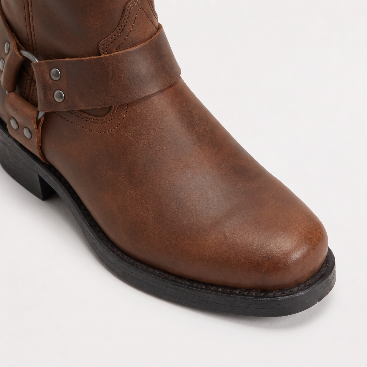 Men's Harness Western Leather Ankle Boots