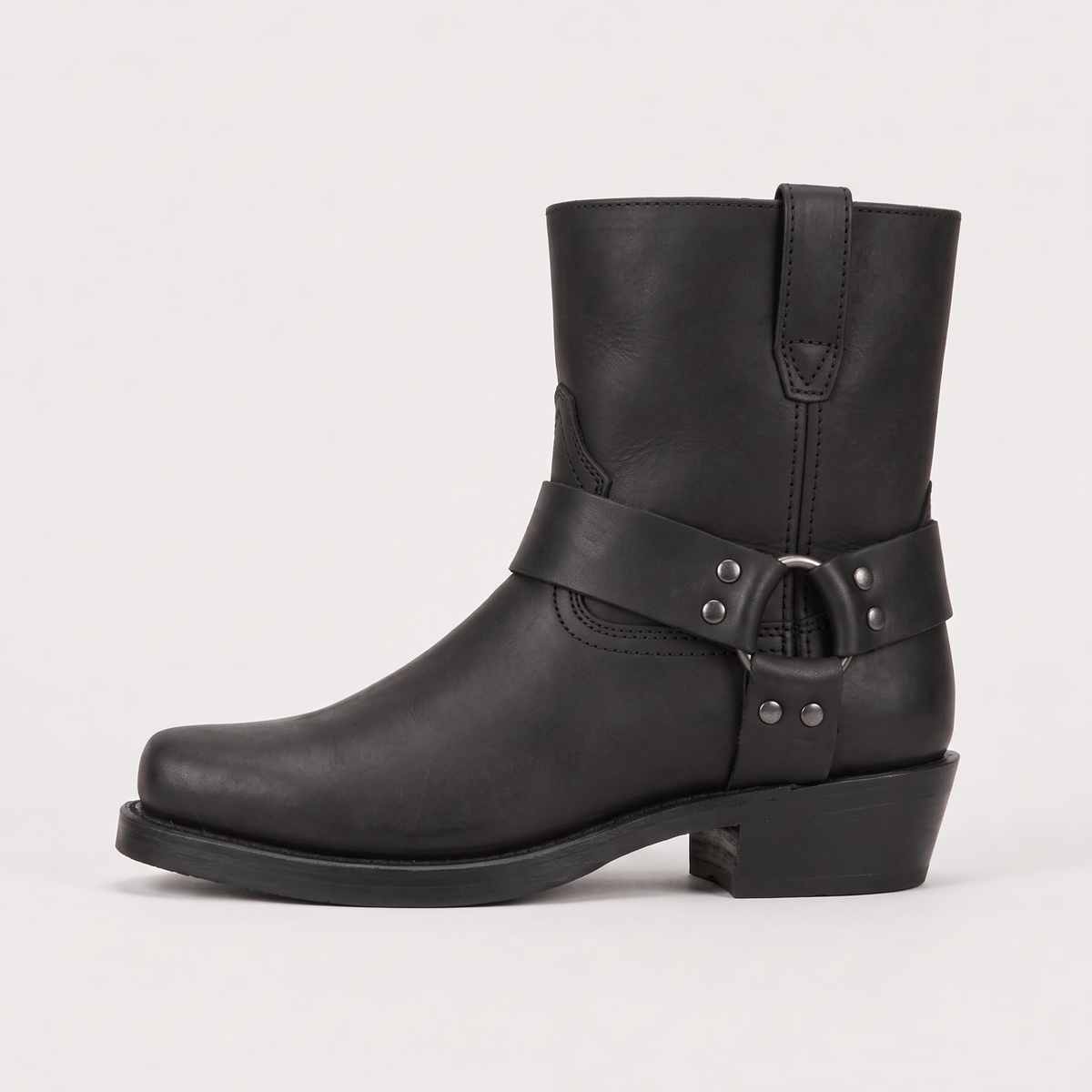 Men's Harness Western Leather Ankle Boots