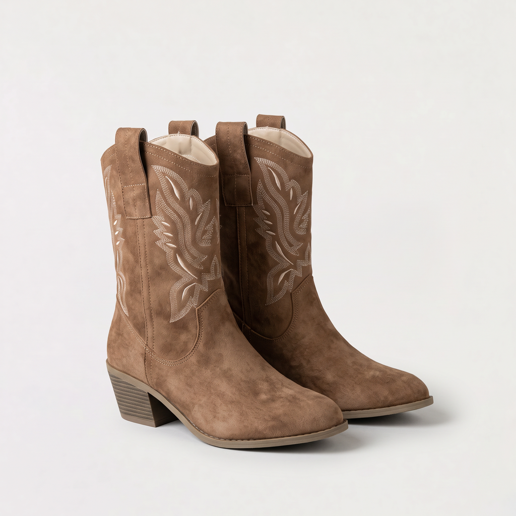 Women’s Embroidered Mid-Calf Western Boots