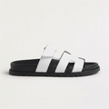 Women's Double Strap Flat Slide Sandals