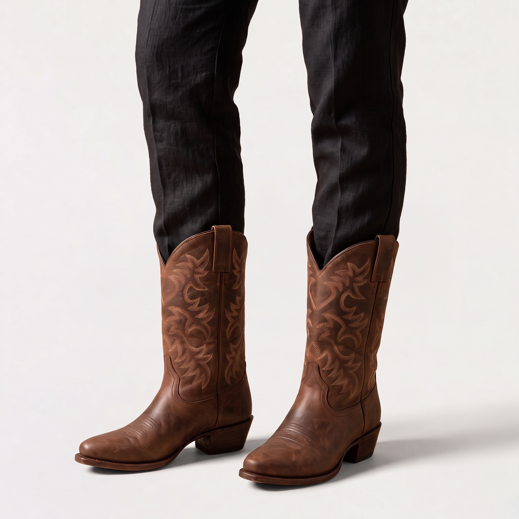Women's Embroidered Short Shaft Western Cowboy Boots