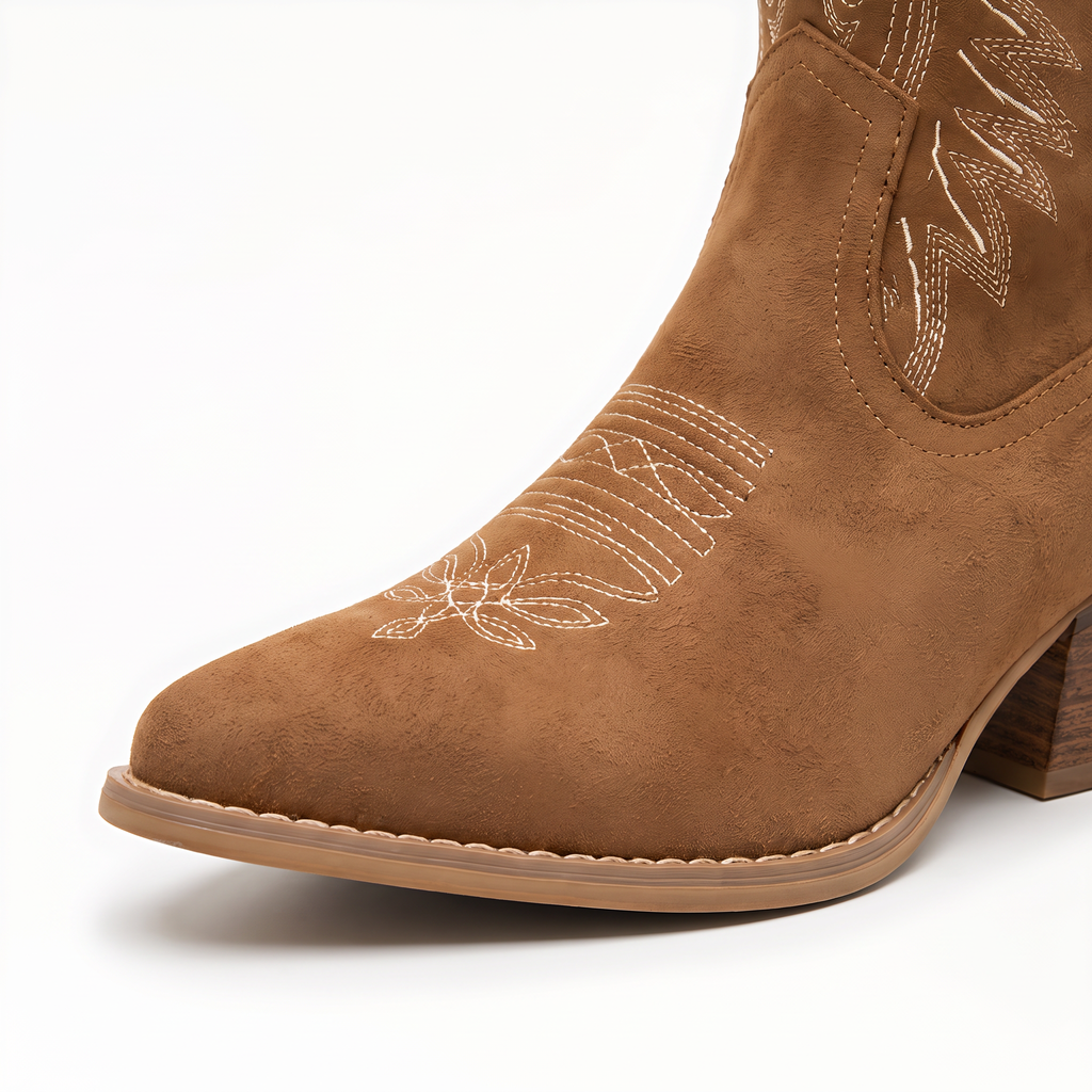 Women's Embroidered Western Calf-High Boots