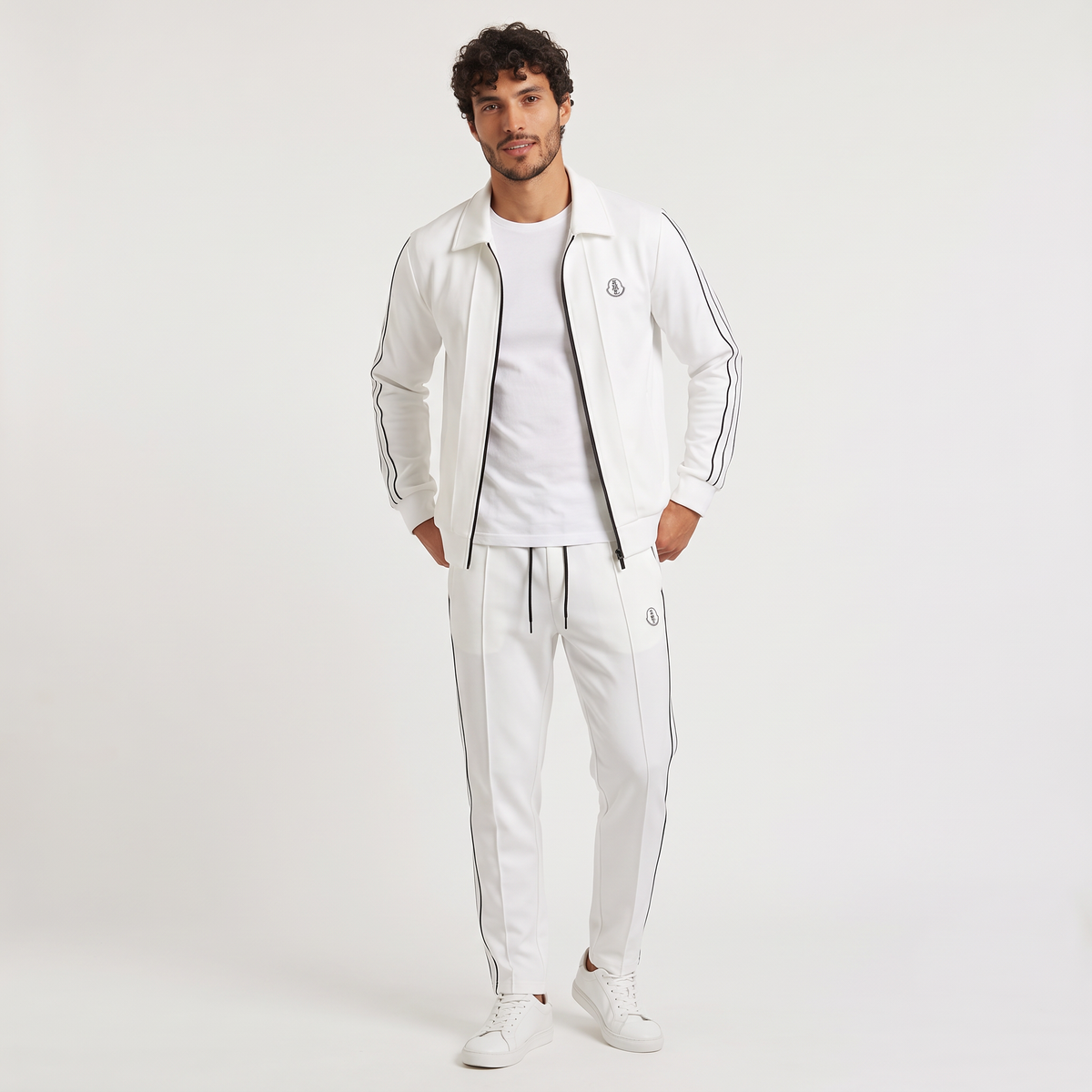 Men's Zip-Up Tracksuit Set