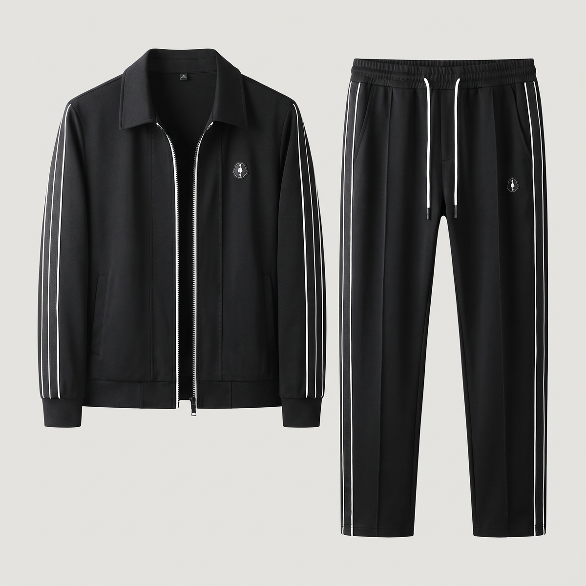 Men's Zip-Up Tracksuit Set