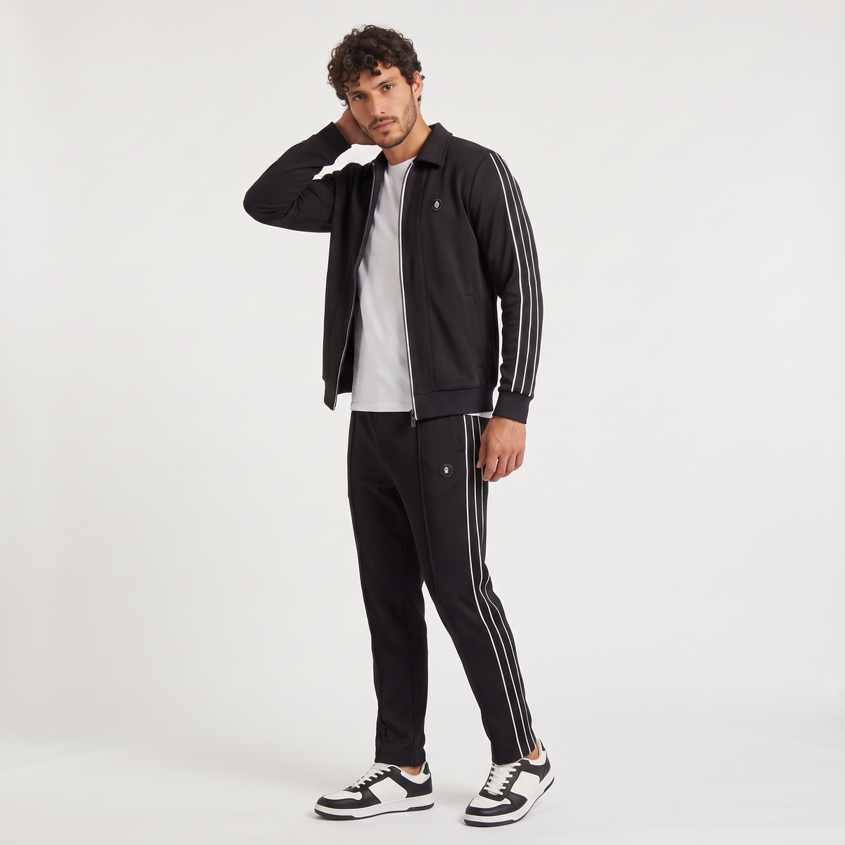 Men's Zip-Up Tracksuit Set