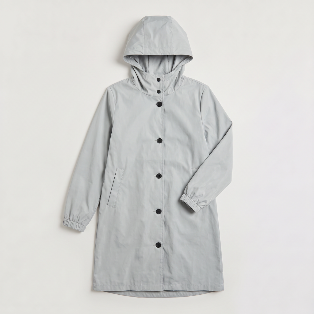 Women's Hooded Longline Raincoat