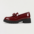 Women's Patent Bow Detail Chunky Loafers
