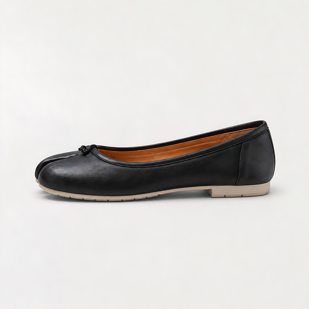 Women's Split-Toe Leather Ballet Flats