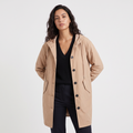 Women's Hooded Longline Waterproof Coat