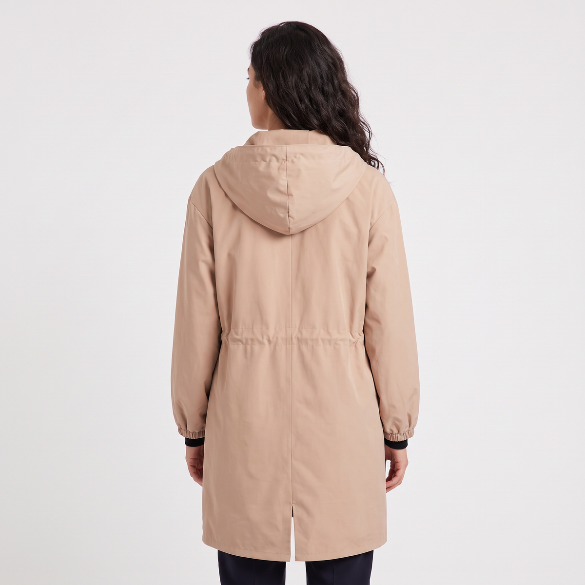 Women's Hooded Longline Waterproof Coat