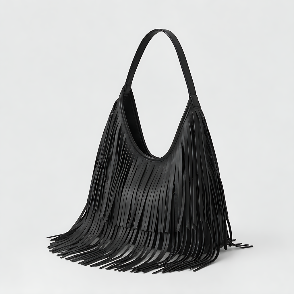 Women's Fringed Hobo Shoulder Bag
