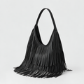 Women's Fringed Hobo Shoulder Bag