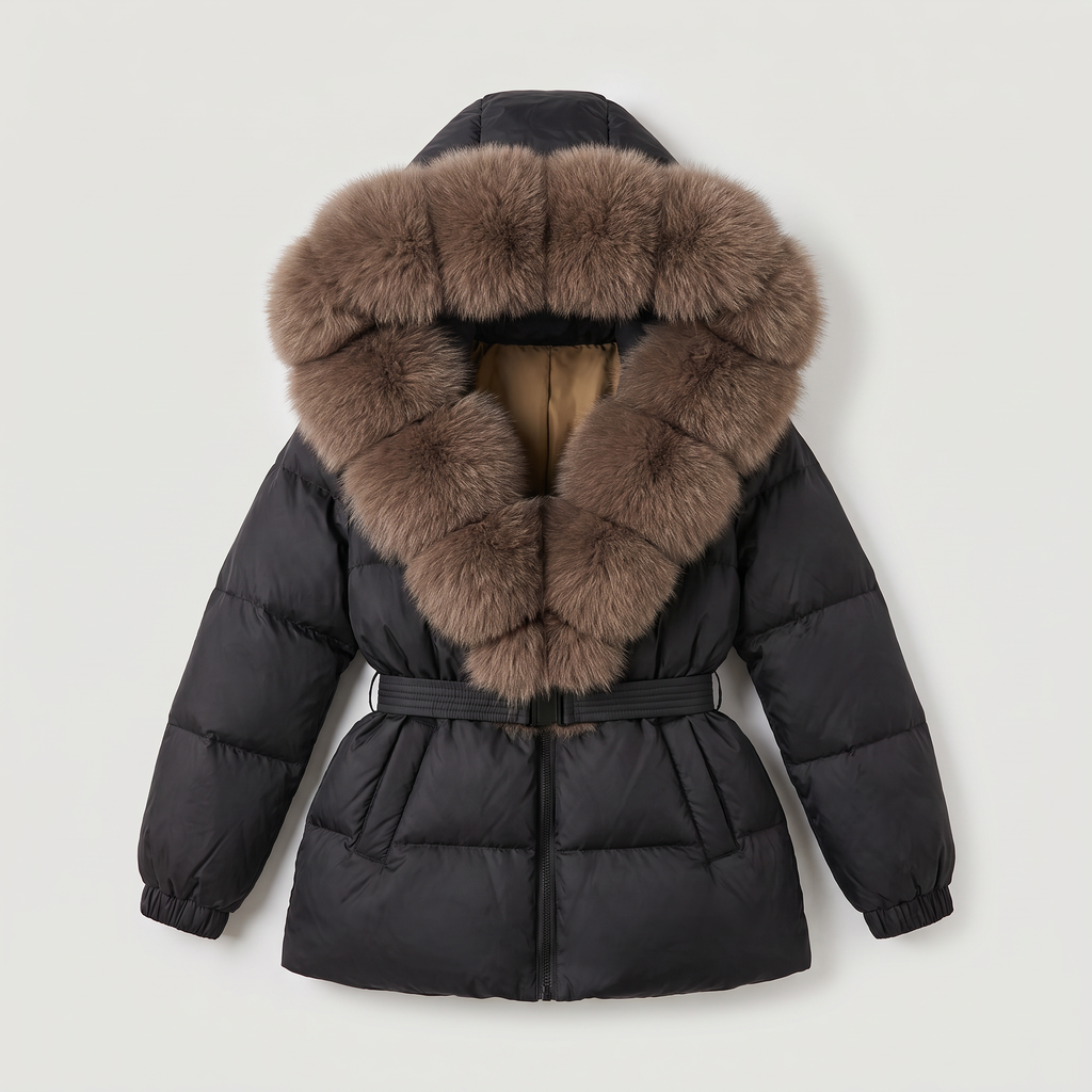 Women's Winter Faux Fur Hooded Puffer Jacket