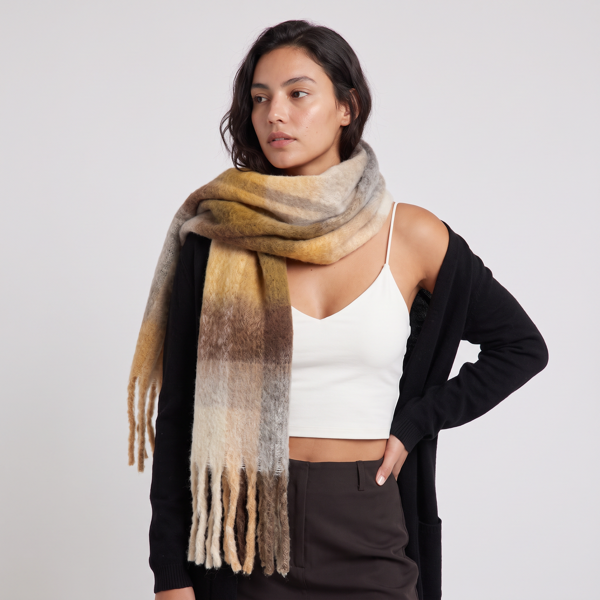 Women's Thick Multicolour Winter Scarf