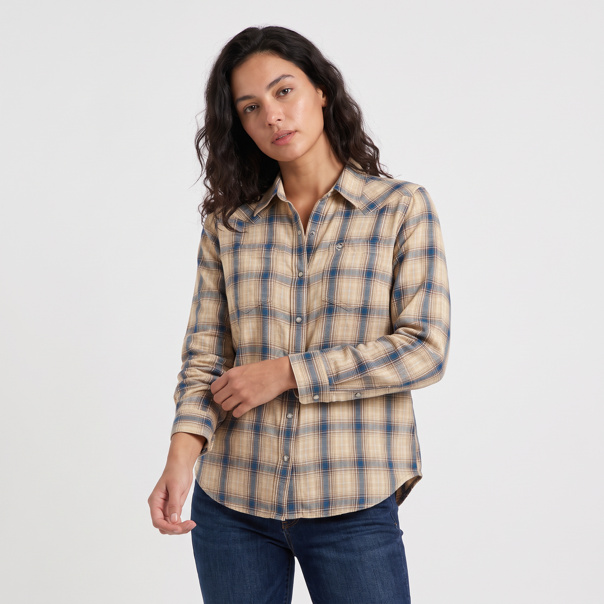 Women's Western Check Long-Sleeve Shirt