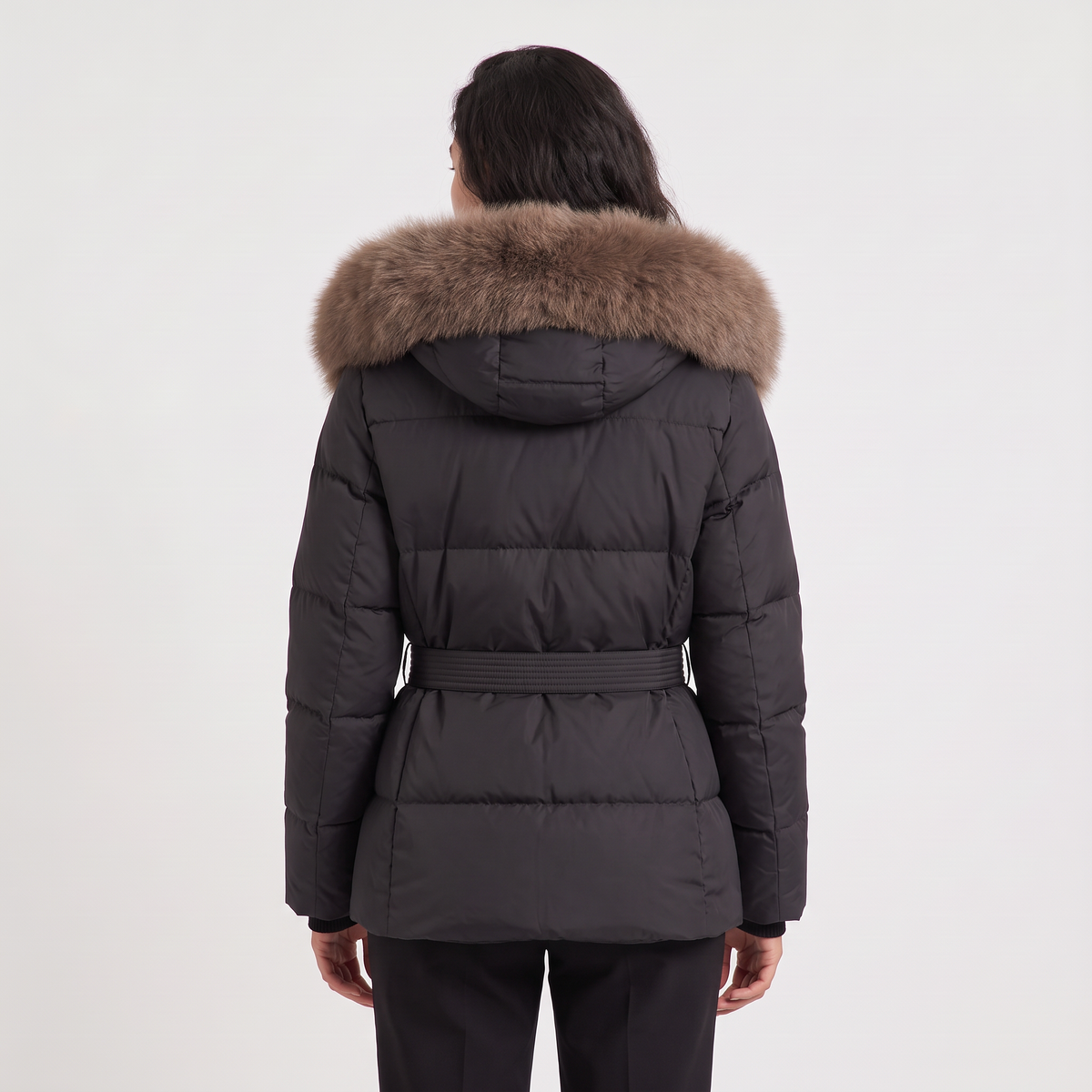 Women's Winter Faux Fur Hooded Puffer Jacket