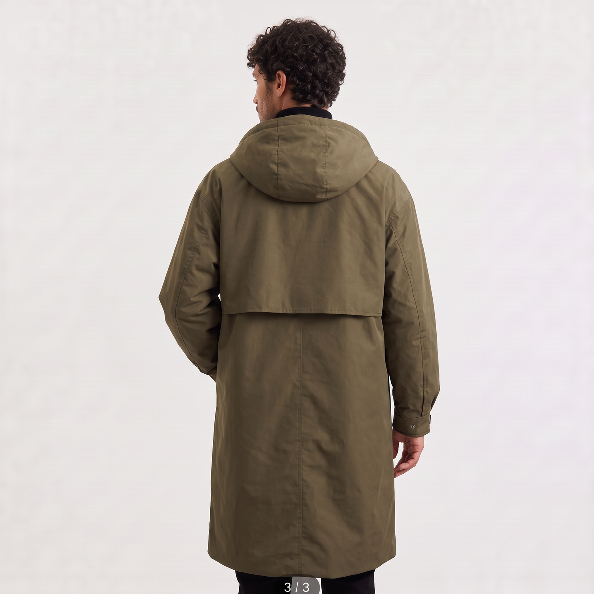 Men's Hooded Longline Waterproof Trench Coat