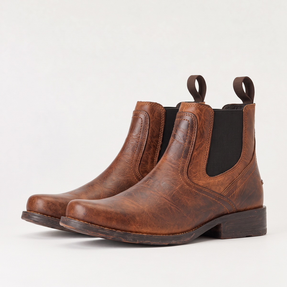 Men's Distressed Western Chelsea Boots