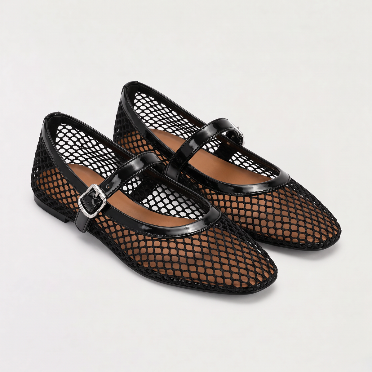Women's Mesh Mary Jane Ballet Flats