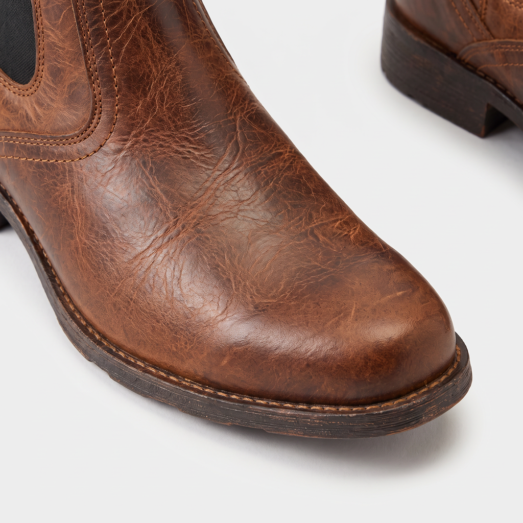 Men's Distressed Western Chelsea Boots