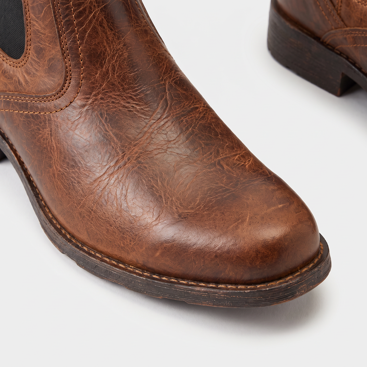 Men's Distressed Western Chelsea Boots